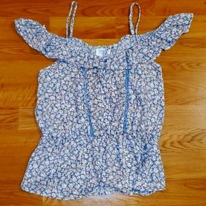 Small Off the Shoulder Floral Peplum Top